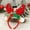 Red RD, variant on Xecvkr Christmas Deer Antler Headband Decorative Cloth Flannel Hair Band Adult Child Holiday Party Cute Reindeer Accessory Red 9x7.8in 1pc