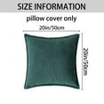 thumbnail image 6 of REGALWOVEN Striped Decorative Throw Pillow Covers Pack of 2 Soft Cushion Pillow Cases for Sofa Home Decor Dark Green 20 x 20 Inch, 6 of 6