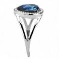 thumbnail image 4 of High polished (no plating) Stainless Steel Ring with Top Grade Crystal in Montana for Women Style DA349, 4 of 5