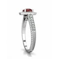 thumbnail image 6 of HeartsAndYou 2ct Natural Garnet Diamond Stylish Inspired Starburst Ring 14k SOLID White Gold, 6 of 9