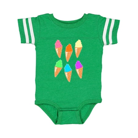 

Inktastic Rainbow Ice Cream Cones Gift Baby Boy or Baby Girl Bodysuit