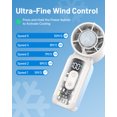 thumbnail image 7 of W & O Handheld Semiconductor Cooling Fan, Rechargeable Portable Mini Fan with Cooling Plate, USB-C Personal Fan for Travel & Outdoor Use-White, 7 of 7