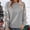 Gray, variant on Tops for Women Crewneck Long Sleeve Sweatshirt with Bow Decorated Balloon Sleeves Loose Pullover Top Sweet & Casual Style