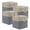 C, variant on Set Of 4 Foldable Cube Baskets with Rope Handles Multipurpose Storage Box for Home Decoration Bedding Organizers