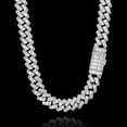 thumbnail image 5 of Width 18mm Big Iced Out Men Cuban Chains, Solid Thick Sparkling Cuban Link Necklace, Clustered Hip Hop Miami Cuban Link Chain for Men, 16-24 Inch - Gift Box Included, 5 of 7