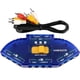 thumbnail image 1 of Conmutador AV TV Audio Video RCA Switcher con audio de 3 vías, caja de interruptores RCA de video + cable RCA para conectar 3 dispositivos de salida RCA a su televisor Adepaton 2036090-2, 1 of 9