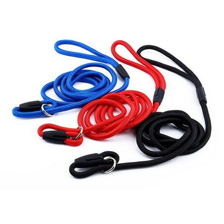 Dog Training Leash Pulling - Pet Dog Nylon Rope Training Leash Slip Lead Strap Adjustable Traction Collar