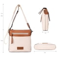 thumbnail image 6 of Montana West Crossbody Bag for Women Multi Pocket Cross Body Bag Purses with Guitar Strap, Beige, 6 of 8