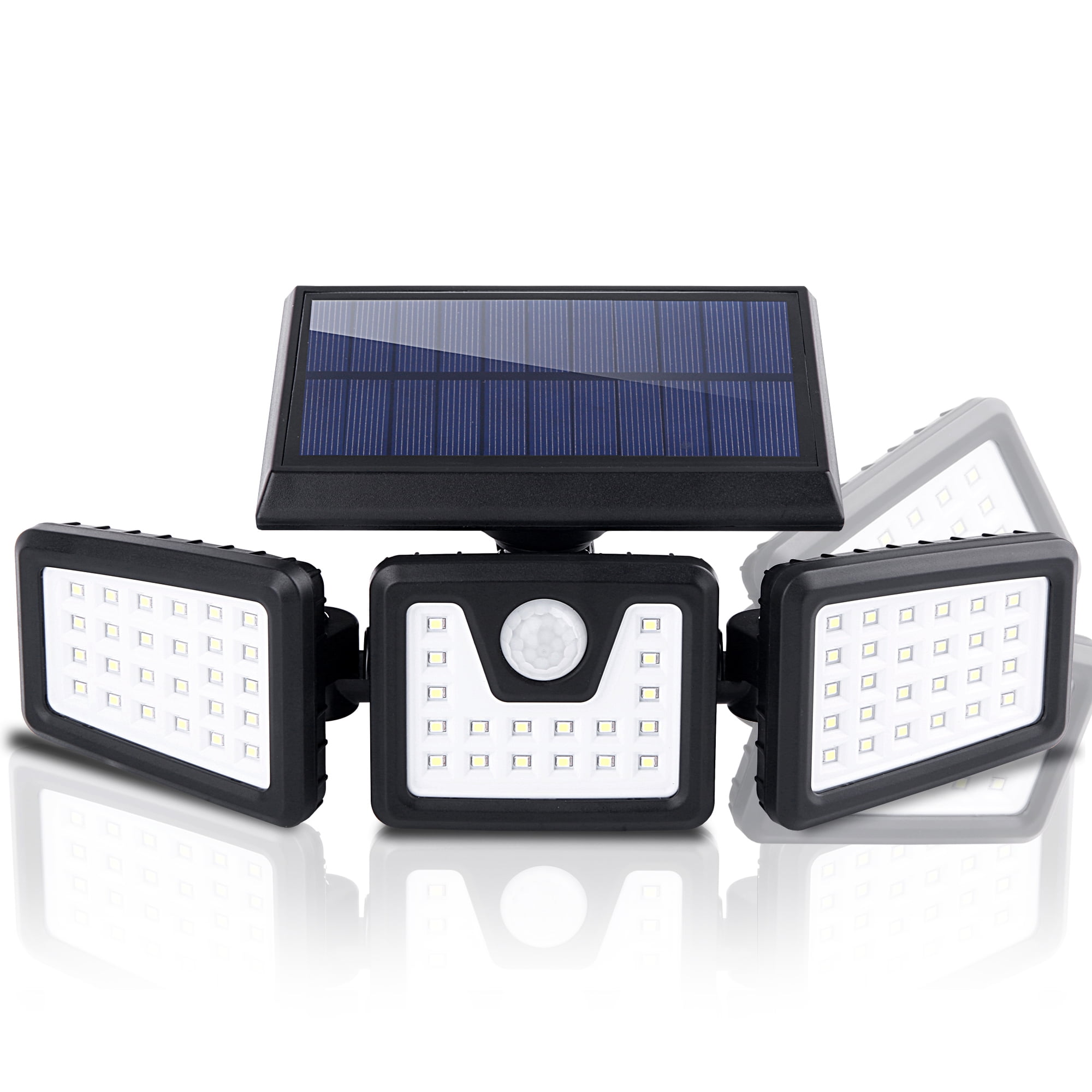 128/188 LED Solar Lights Outdoor Motion Sensor 2000LM Flood Light 3 Heads Lamp 