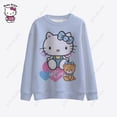 thumbnail image 3 of Sudadera con estampado de Hello Kitty para mujer, ropa holgada de gran tamaño, sudaderas con capucha con estampado de dibujos animados, abrigo de otoño, 3 of 4