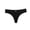 Black, variant on Womens Seamless Thong Panties Ice Silk Metal Ring Detail Scalloped Edge Plus Size Underwear