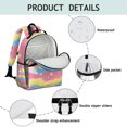 thumbnail image 4 of Pastel Wave Star Pattern Backpack for School,Cute School Bag,Schoolbag with Adjustable Shoulder Straps & Padded Back,15.25"x11.5"x5.25", 4 of 5