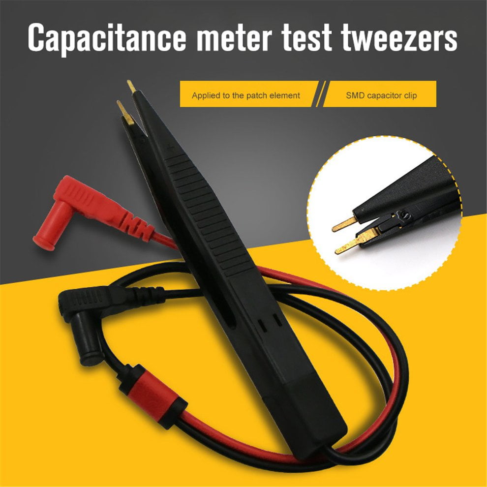 SMD Inductor Test Meter Clip Probe Tweezers For Resistor Multimeter Capacitor 