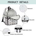 thumbnail image 4 of Schnauzer Dog and Footprints Backpack for School,Cute School Bag,Schoolbag with Adjustable Shoulder Straps & Padded Back,15.25"x11.5"x5.25", 4 of 6