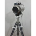 thumbnail image 3 of Designers Searchlight & Grey Tripod Stand Wood Shiny Chrome, 3 of 6
