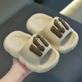 thumbnail image 5 of Yindaity Summer Slippers Toddler Slides Slippers Boys & Girls Slide Sandals for Kids Cute Cartoon Open Toe Sandals Compfy Shower Slippers Beach Garden Shoes Khaki,12, 5 of 5