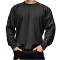 thumbnail image 1 of Besolor Sweatshirts for Men 2024 Round Neck Long Sleeve Pullover Blouse Casual Solid Color Loose Fall Spring Tops, 1 of 7