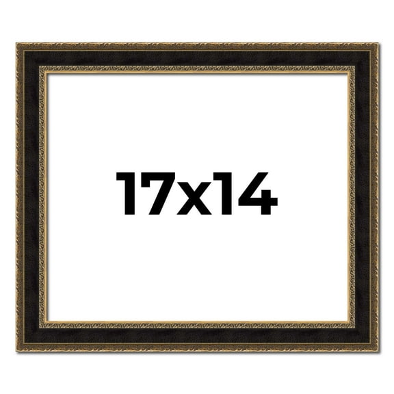 17x14 Frame Gold Antique Vintage Sold Wood Picture Frame | 1.75 Inch Moulding Width | Interior