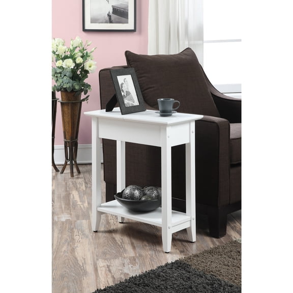 Maykoosh Handmade Home Flip Top End Table, Style and Functionality Combined, Concealed Storage with Hinged Top, Birch Veneer, Easy Assembly, Ideal for Small Spaces, 24"H x 11"W x 23"L