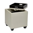 thumbnail image 2 of Storage Ottoman With Tray-Color:Cream, 2 of 2