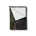 thumbnail image 2 of Rustic Soft Flannel Fleece Throw Blanket, Industrial Interior Greenhouse Agriculture and Plants Nature in Urban Areas Print, Cozy Plush for Indoor and Outdoor Use, 50" x 70", Grey Green, by Ambesonne, 2 of 5
