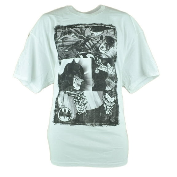 DC Comics Dark Knight Joker Black White Graphic Sketch Tshirt Tee XLarge