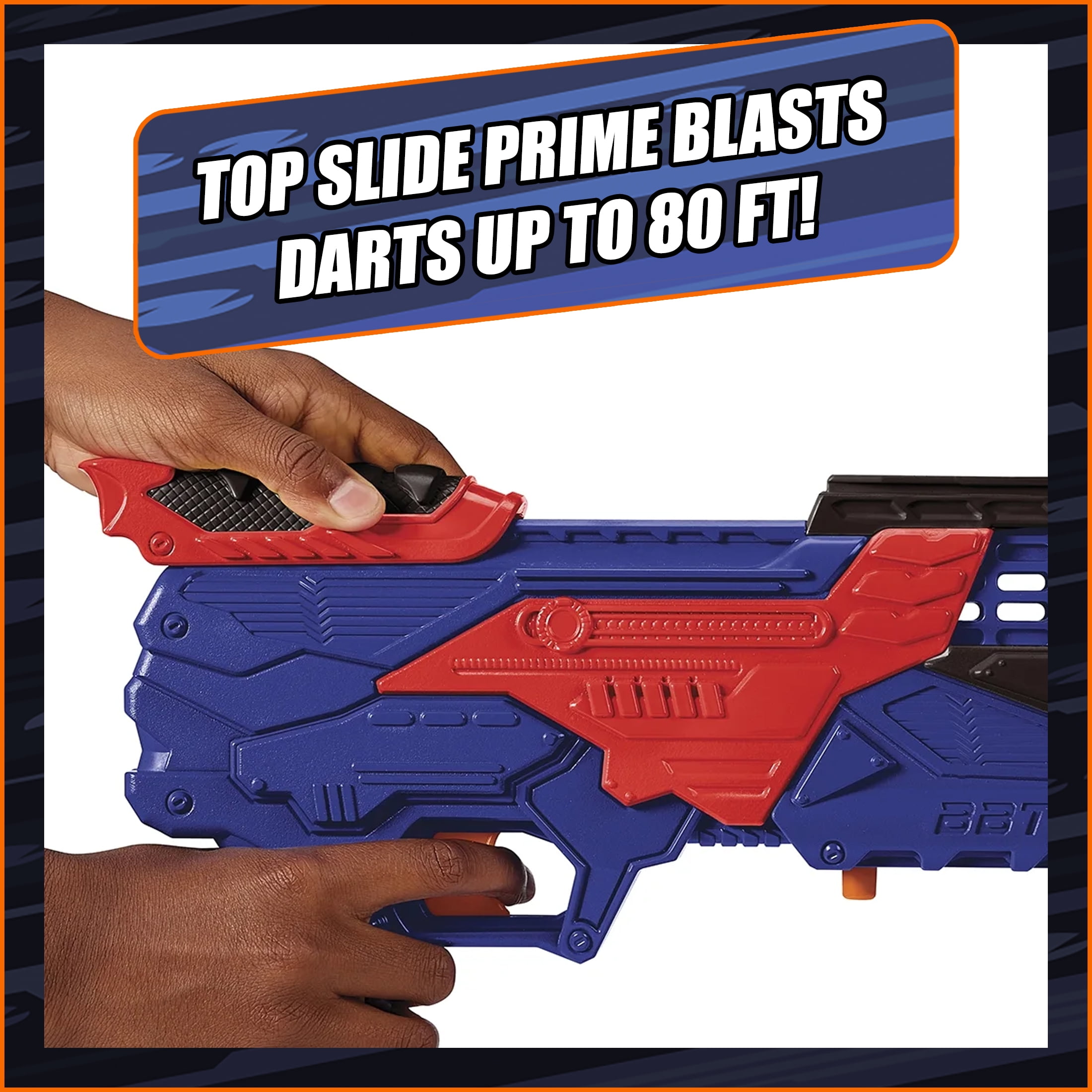 Adventure Force Arsenal X Dart Blaster Set, Bolt-Action and Top Slide Prime, 2 Blasters with 25 Accu-Blast Darts, Flip Clip, Detachable Scope, Compatible with Standard Nerf Blasters, Age 8+