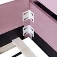 thumbnail image 6 of Harper & Bright Designs Twin Size Floor Daybed with Stairs, Velvet Upholstered Daybed Frame with Lift-Up Side Storage, Low Platform Bed for with Padded Guardrails, Pink+White, 6 of 17