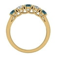 thumbnail image 3 of Wedding Band Five Stone Diamond Ring Round Brilliant Cut w/ Trellis Setting 1.10 CT TW 14K Gold, 3 of 5