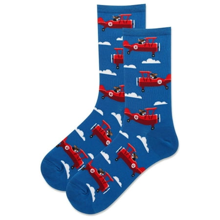 

HotSox Women s Aviator Pup Socks 1 Pair Blue Women s 9-11 Shoe