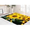 thumbnail image 3 of Large Rug, Area Rug, Thick Rug, Personalized Gift, Sunflower Rugs, Yellow Rugs, Botanical Rug, 3D Printed Rug, Large Rug, Living Room Rug, 2'x3' - 60x90 cm, 3 of 8