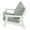 White, variant on Hips Poolside With Cushion, White, And Low Maintenance Design White Outdoor Armchair Wood Grain Finish &