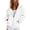 White, variant on Domzest Womens Velour Zip Up Hoodies Oversized Full Zipper Long Sleeve Sweatshirts Fall Winter Casual Comfy Track Jackets with Pokets Khaki XXL