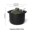thumbnail image 3 of Retro Casserole Shape Sugar Bowl, Color Lid Salt Pig With Ceramic Spoon, Ceramic Sugar Pot, Porcelain Spice Jars-green-3 Set, 3 of 7