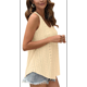 thumbnail image 3 of Camisetas Sin Mangas para Mujer, con Bordado de Ojales, Cuello Redondo, Corte Holgado, Informal, de Verano, Fluidas Amarillo S, 3 of 8
