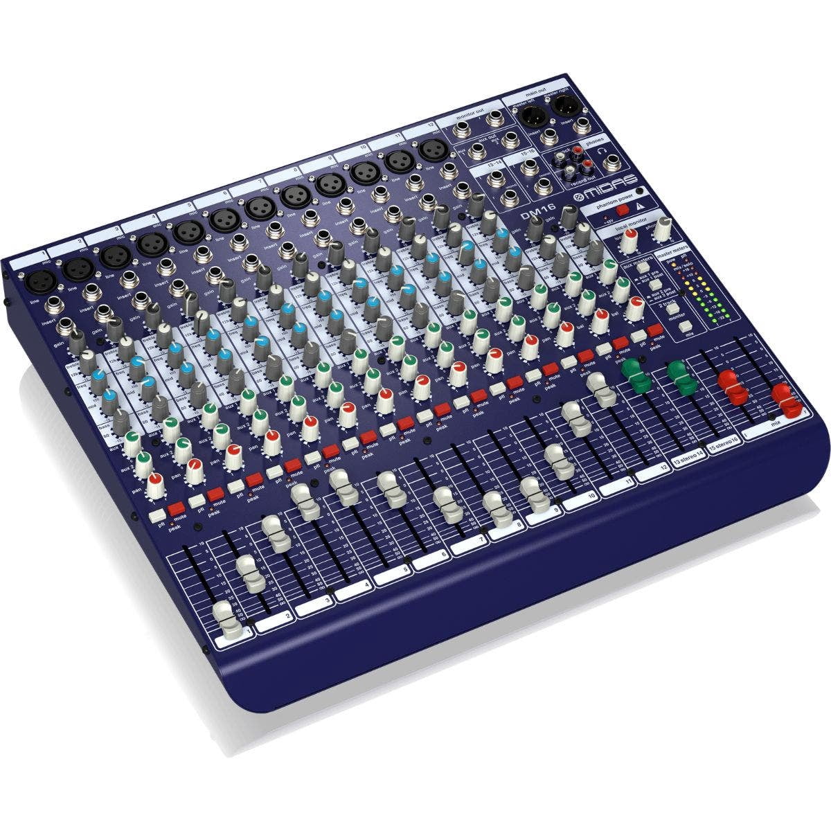 MIDAS DM16 16 Input Analogue Live and Studio Mixer w/MIDAS Microphone Preamplifiers
