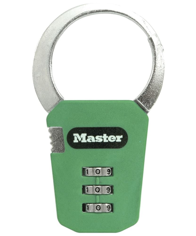 Cadenas pour sac à dos avec combinaisons personnalisées Master Lock #1550DAST 48mm; Blue, Vert, Rose ou Noir