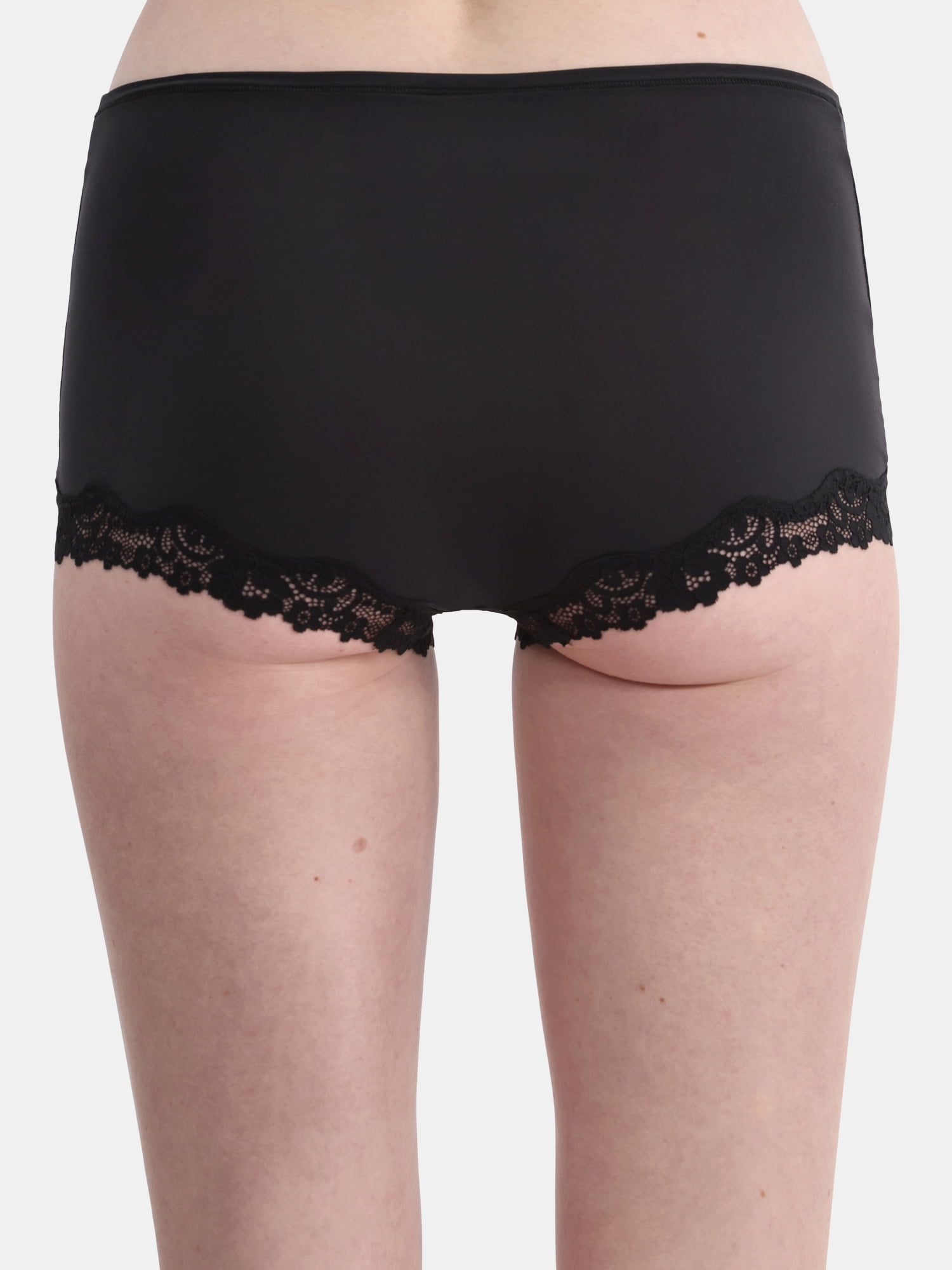 No Boundaries Body Base Boyshort Panties with Lace, Women's
