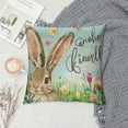 thumbnail image 2 of Nawypu  Cute Bunny Easter Outdoor Lumbar Pillow Covers, Farmhouse Spring Easter Egg Bunny Decor Lumbar Pillows Colorful Happy Easter Egg Rabbit Ear Pillows for Couch Porch, 2 of 5