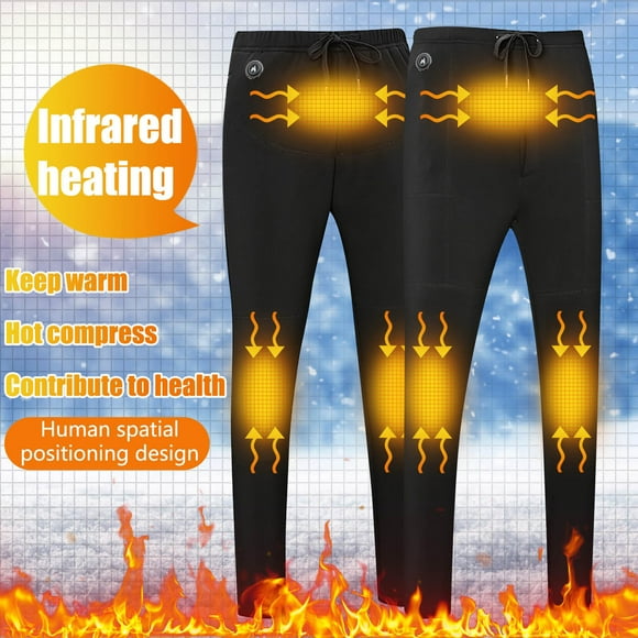 Sweatpants for Men,Pants for Men,3 Heating Areas Heated Pants for Men Heated Pants with Fleece Lightweight Usb Heated Pants with 3 Heating Battery Pack Not Included,Sweatpants for Men with Pockets