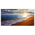 thumbnail image 2 of Heavy Clouds Over Morning Beach - Large Seashore Canvas Print, 2 of 3