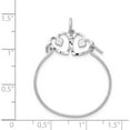 thumbnail image 4 of 14K White Gold Heart Charm Holder (35 X 25) Made In United States wch10, 4 of 6