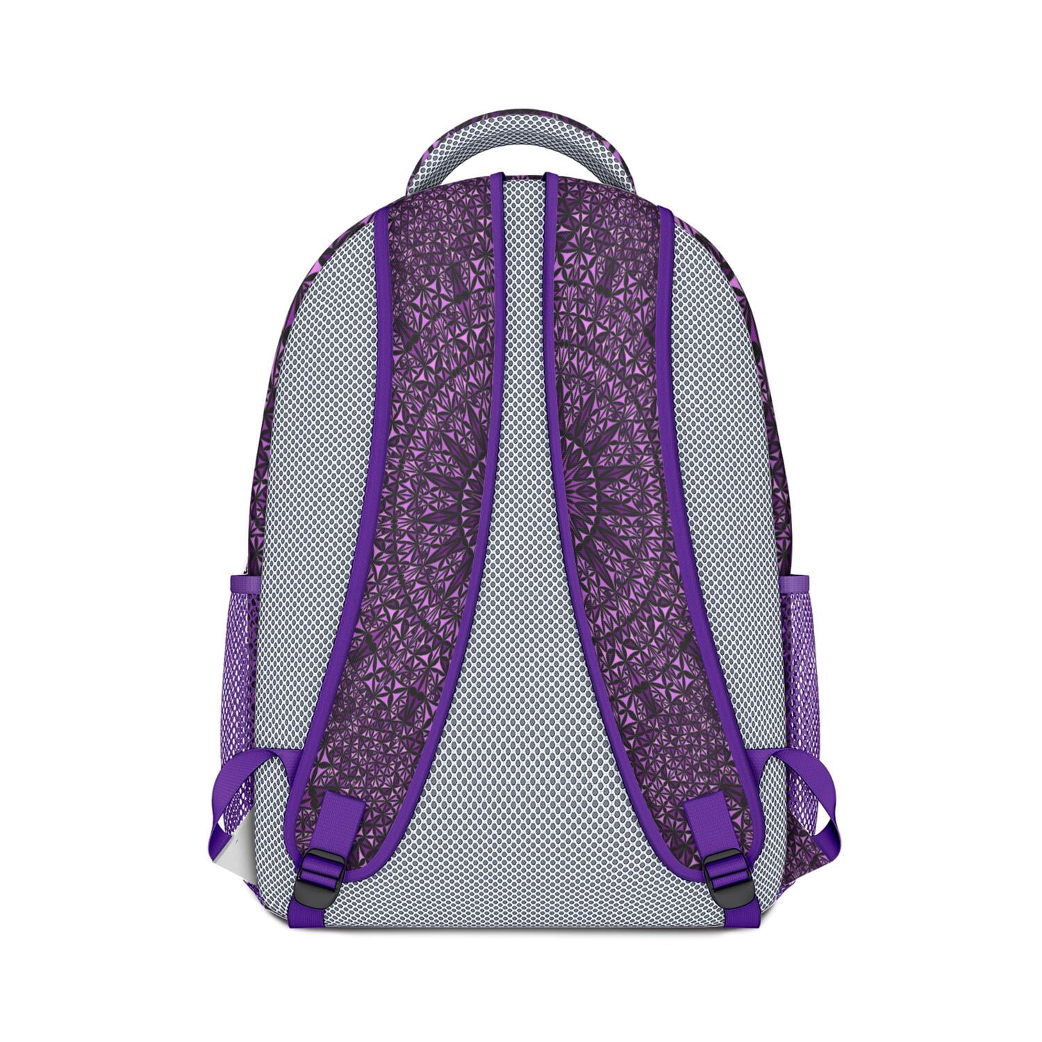 Zen Spiritual Backpack for Students - Lightweight Waterproof School Bag with Breathable Mesh Straps, Indian Ornament Style, Organized Pockets