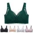 thumbnail image 6 of Sngxgn Bras for Women Full Coverage, Unlined Lace Underwire Bra for Breasts(Beige,90D), 6 of 6