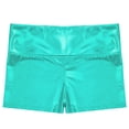 thumbnail image 5 of CHICTRY Women's Metallic Athletic Shorts Dance Tights Summer Hot Bottoms Rave Party Club Dancewear Blue Green S, 5 of 6