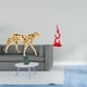 thumbnail image 2 of Escultura de con llama dorada, figura de resina de animal, centro de mesa moderno, adorno abstracto de fuego para decoración de oficina y, 2 of 8