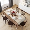 thumbnail image 6 of Farmhouse Texas Star Brown Table Cloth Waterproof Tablecloths, Berry Vintage Wooden Tablecloth Dining Table Cover for Kitchen Party Tabletop Outdoor, Rectangle Tablecloth 54x108 Inch, 6 of 9