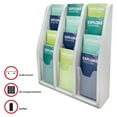 thumbnail image 4 of deflecto Multi-Tiered Desktop/Wall-Mount Literature Holders, 15 3/4w x 5d x 19 7/8h, Gray, 4 of 6