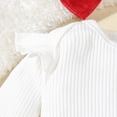 thumbnail image 6 of NOLDARES Baby Girls Fall Outfit Bow Print Ruffle Romper Suspender Skirt Headband 3PCS Infant Toddler Christmas Dresses(Red,3-6 Y), 6 of 9