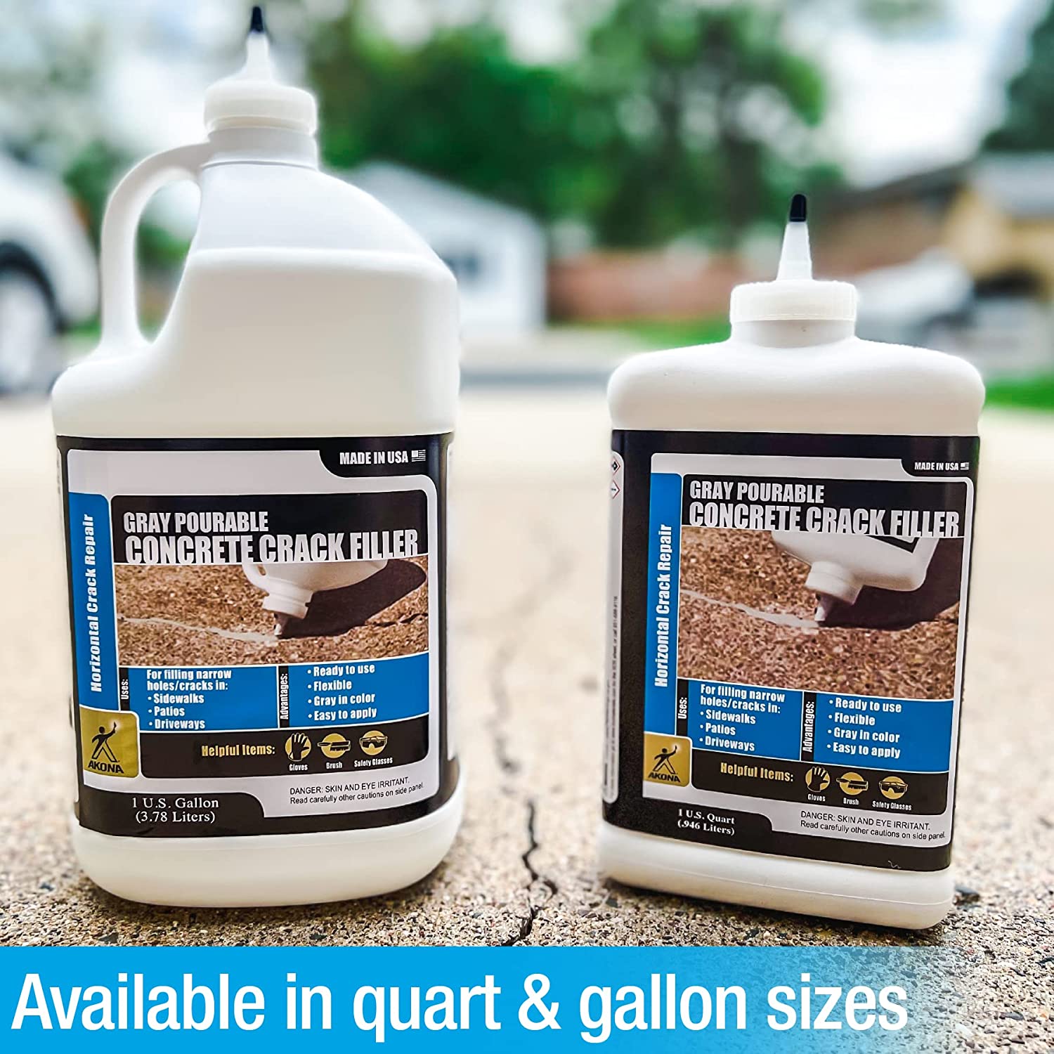 Akona® Gray Pourable Concrete Crack Filler 1Quart At
